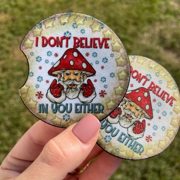 Funny Santa Car Coaster Set | Christmas Coaster | Christmas Car Accessories - Picture 5 of 14